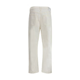 Agolde White Cotton Relaxed Fit Jeans
